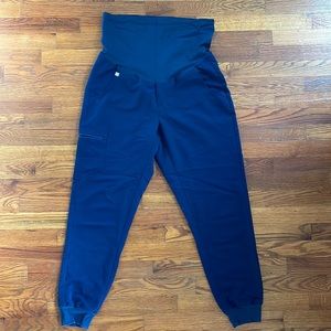 Two pairs of Figs, size M Zamora maternity jogger in navy